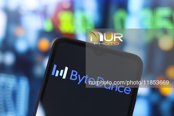 The ByteDance logo appears on the screen of a smartphone in Reno, United States, on December 10, 2024. (Photo Illustration by Jaque Silva/Nu...