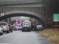 Police find a 53-year-old man inside a vehicle with a gunshot wound to the head on the highway in Bronx, New York, United States, on Decembe...