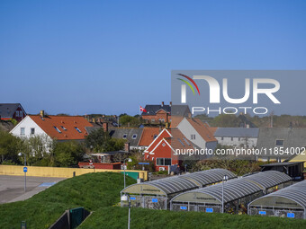 A general view of the city is seen in Nordby, Fano Island, Denmark, on April 29, 2024 (