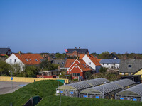 A general view of the city is seen in Nordby, Fano Island, Denmark, on April 29, 2024 (