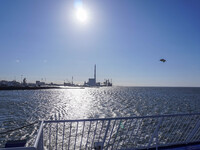 A general view of the port is seen in Esbjerg, Denmark, on April 29, 2024 (