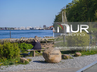 The Baltic Sea coast is seen in Kongebro Middelfart, Fyn, Denmark, on May 2, 2024. (