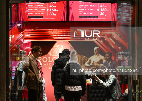 KRAKOW, POLAND - DECEMBER 10:   
Front of the  Polonia Wax Museum, in Krakow’s in the historic Old Town, on December 10, 2024 in Krakow, Pol...