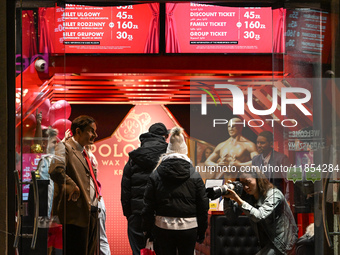 KRAKOW, POLAND - DECEMBER 10:   
Front of the  Polonia Wax Museum, in Krakow’s in the historic Old Town, on December 10, 2024 in Krakow, Pol...