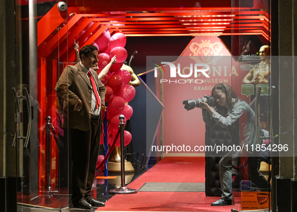 KRAKOW, POLAND - DECEMBER 10:   
Front of the  Polonia Wax Museum, in Krakow’s in the historic Old Town, on December 10, 2024 in Krakow, Pol...