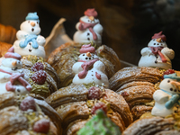 KRAKOW, POLAND - DECEMBER 10:   
An assortment of croissants displayed in a pastry shop in Krakow's Old Town, on December 10, 2024 in Krakow...