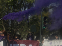 Victims of sexual and digital violence demonstrate outside the National Polytechnic Institute in Mexico City, Mexico, on December 10, 2024,...