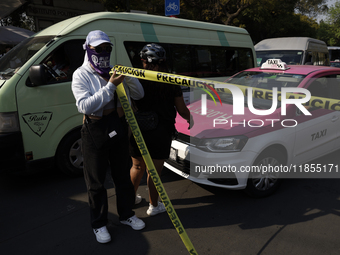 Victims of sexual and digital violence demonstrate outside the National Polytechnic Institute in Mexico City, Mexico, on December 10, 2024,...