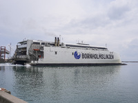 The Bornholmslinjen ferry travels to Bornholm Island in Ystad, Sweden, on August 4, 2024. (