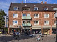 A general view of the old town is seen in Ystad, Sweden, on August 4, 2024. (