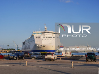 A Unity Line ferry is seen in Ystad, Sweden, on August 4, 2024. (