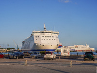 A Unity Line ferry is seen in Ystad, Sweden, on August 4, 2024. (