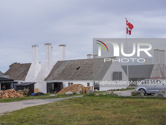 A historic herring smokehouse is seen in Hasle, Bornholm Island, Denmark, on August 5, 2024 (