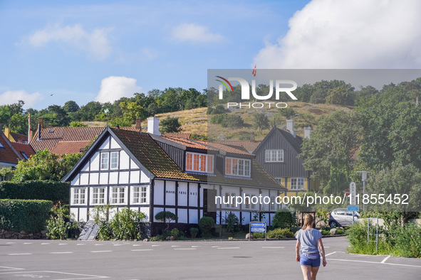 A general view of the old town is seen in Gudhjem, Bornholm Island, Denmark, on August 6, 2024. 