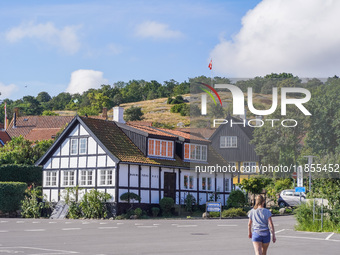 A general view of the old town is seen in Gudhjem, Bornholm Island, Denmark, on August 6, 2024. (