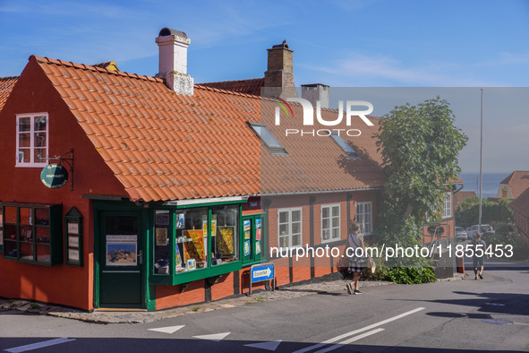 A general view of the old town is seen in Gudhjem, Bornholm Island, Denmark, on August 6, 2024. 