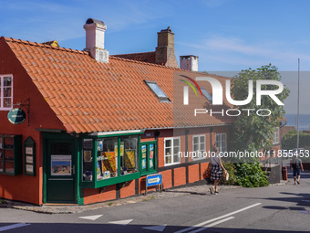 A general view of the old town is seen in Gudhjem, Bornholm Island, Denmark, on August 6, 2024. (