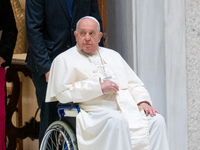 Pope Francis leads the weekly general audience at Paul-VI hall in The Vatican, on December 11, 2024. (