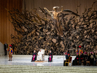 Pope Francis leads the weekly general audience at Paul-VI hall in The Vatican, on December 11, 2024. (