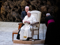 Pope Francis leads the weekly general audience at Paul-VI hall in The Vatican, on December 11, 2024. (