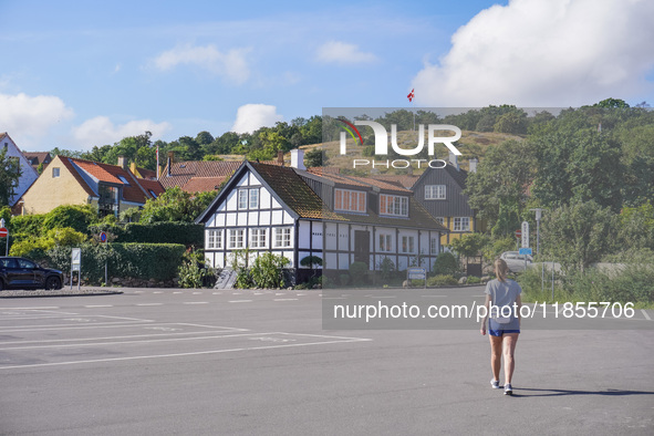 A general view of the old town is seen in Gudhjem, Bornholm Island, Denmark, on August 6, 2024. 