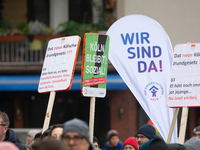 Thousands of public sector workers from several non-public organizations, German labor unions, and care day workers march for better pay and...