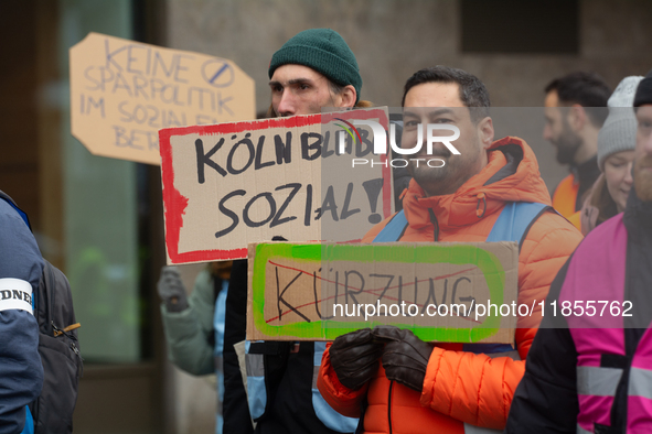 Thousands of public sector workers from several non-public organizations, German labor unions, and care day workers march for better pay and...