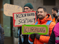 Thousands of public sector workers from several non-public organizations, German labor unions, and care day workers march for better pay and...