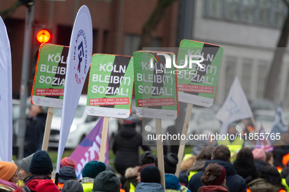 Thousands of public sector workers from several non-public organizations, German labor unions, and care day workers march for better pay and...