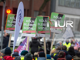 Thousands of public sector workers from several non-public organizations, German labor unions, and care day workers march for better pay and...