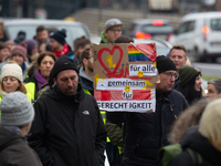 Thousands of public sector workers from several non-public organizations, German labor unions, and care day workers march for better pay and...