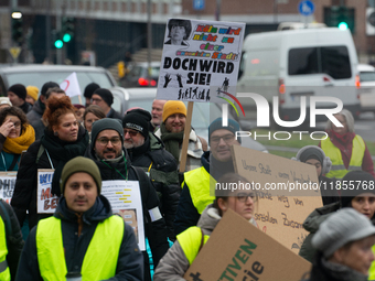 Thousands of public sector workers from several non-public organizations, German labor unions, and care day workers march for better pay and...