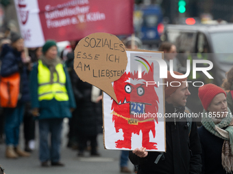 Thousands of public sector workers from several non-public organizations, German labor unions, and care day workers march for better pay and...