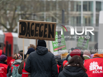 Thousands of public sector workers from several non-public organizations, German labor unions, and care day workers march for better pay and...