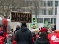 Thousands of public sector workers from several non-public organizations, German labor unions, and care day workers march for better pay and...