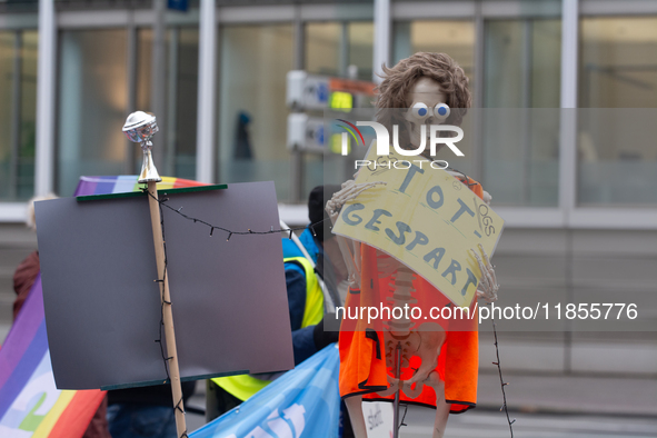 Thousands of public sector workers from several non-public organizations, German labor unions, and care day workers march for better pay and...