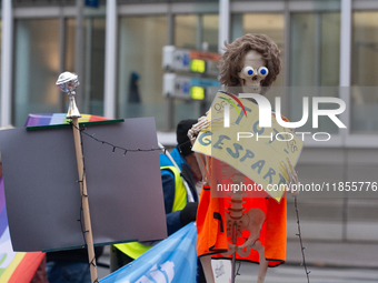 Thousands of public sector workers from several non-public organizations, German labor unions, and care day workers march for better pay and...