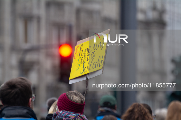 Thousands of public sector workers from several non-public organizations, German labor unions, and care day workers march for better pay and...