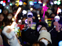 Thousands of citizens gather across from the National Assembly in Seoul, South Korea, on December 11, 2024, to call for the impeachment of P...