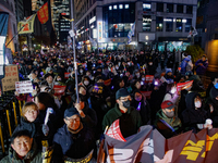 Thousands of citizens gather across from the National Assembly in Seoul, South Korea, on December 11, 2024, to call for the impeachment of P...