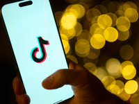 The TikTok logo is seen on a mobile device in Warsaw, Poland on 11 December, 2024. (