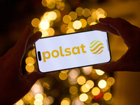 The logo of Poland's second largest commercial broadcaster, Polsat is seen on a mobile device in this illustration photo in Warsaw, Poland o...