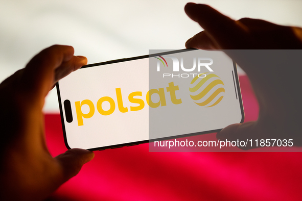 The logo of Poland's second largest commerical broadcaster, Polsat is seen on a mobile device in this illustration photo in Warsaw, Poland o...