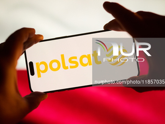 The logo of Poland's second largest commerical broadcaster, Polsat is seen on a mobile device in this illustration photo in Warsaw, Poland o...