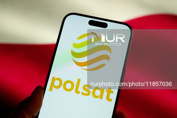 The logo of Poland's second largest commerical broadcaster, Polsat is seen on a mobile device in this illustration photo in Warsaw, Poland o...