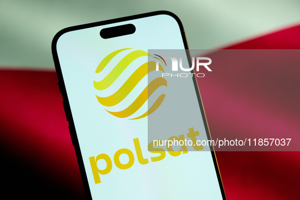 The logo of Poland's second largest commerical broadcaster, Polsat is seen on a mobile device in this illustration photo in Warsaw, Poland o...