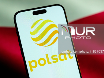 The logo of Poland's second largest commerical broadcaster, Polsat is seen on a mobile device in this illustration photo in Warsaw, Poland o...