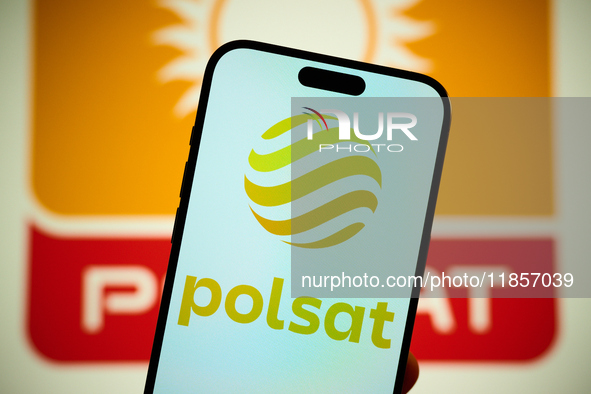 The logo of Poland's second largest commerical broadcaster, Polsat is seen on a mobile device in this illustration photo in Warsaw, Poland o...