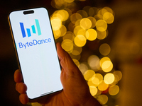 The ByteDance logo is seen on a mobile device in this illustration photo taken in Warsaw, Poland on 11 December, 2024. (