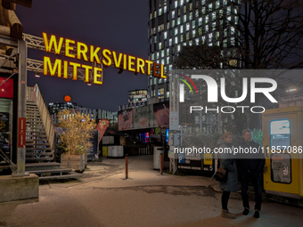 The Christmas market at Werksviertel-Mitte in Munich, Germany, on December 11, 2024, operates from November 14 to December 20, 2024, and off...